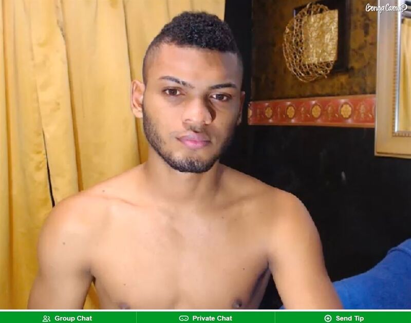 Ebony god smouldering for his guests on BongaCams