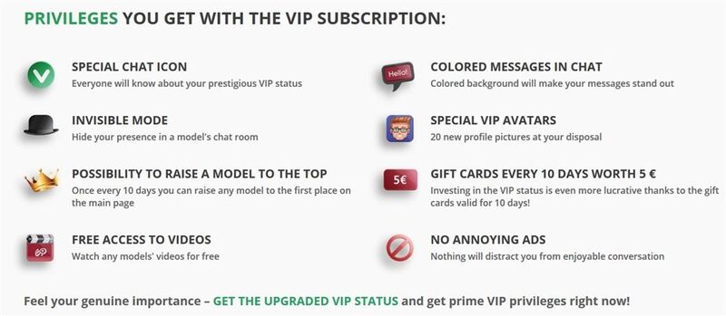 BongaCams has an interesting VIP promotion scheme