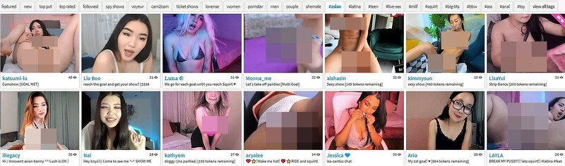 CamSoda gives you a live video preview of camrooms right from the homepage