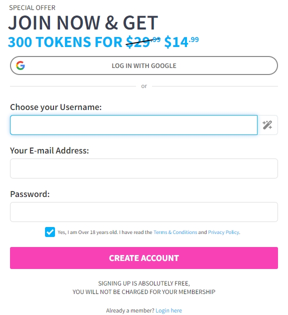 How to register on CamSoda.com