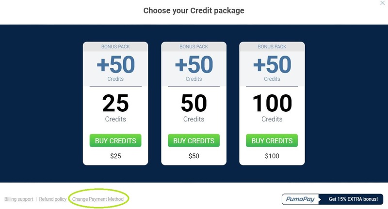 ImLive supports payment for credits using PayPal
