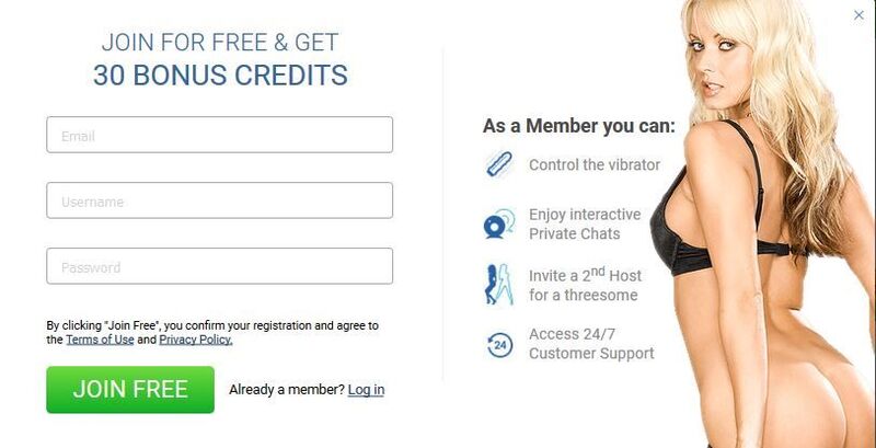 Quick and easy sign-up process on ImLive.com