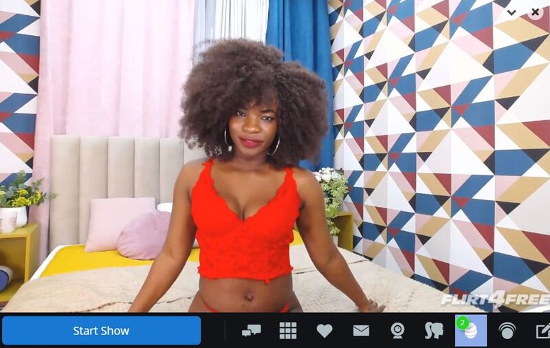 Beautiful Ebony models for live chat via PayPal at Flirt4Free.com