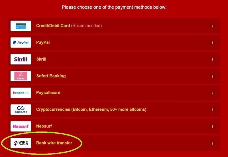 How to buy credits by wire transfer on LiveJasmin.com
